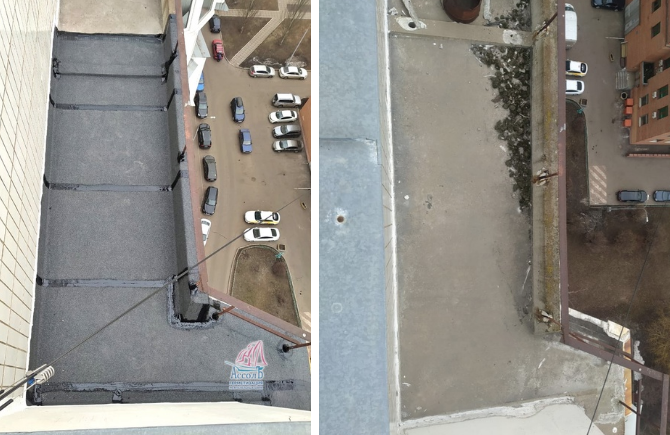 ремонт бетонного козырька балкона